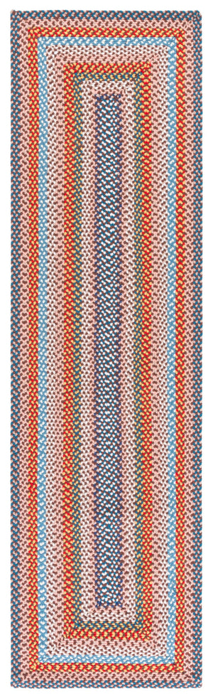 Safavieh Braided Rust & Multi 2X4 Runner Rug — Hand‑Woven Polypropylene, Low-Profile Indoors/Outdoors Durable BRA270P-24HM