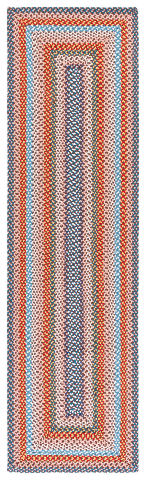 Safavieh Braided Rust & Multi 2X4 Runner Rug — Hand‑Woven Polypropylene, Low-Profile Indoors/Outdoors Durable BRA270P-24HM