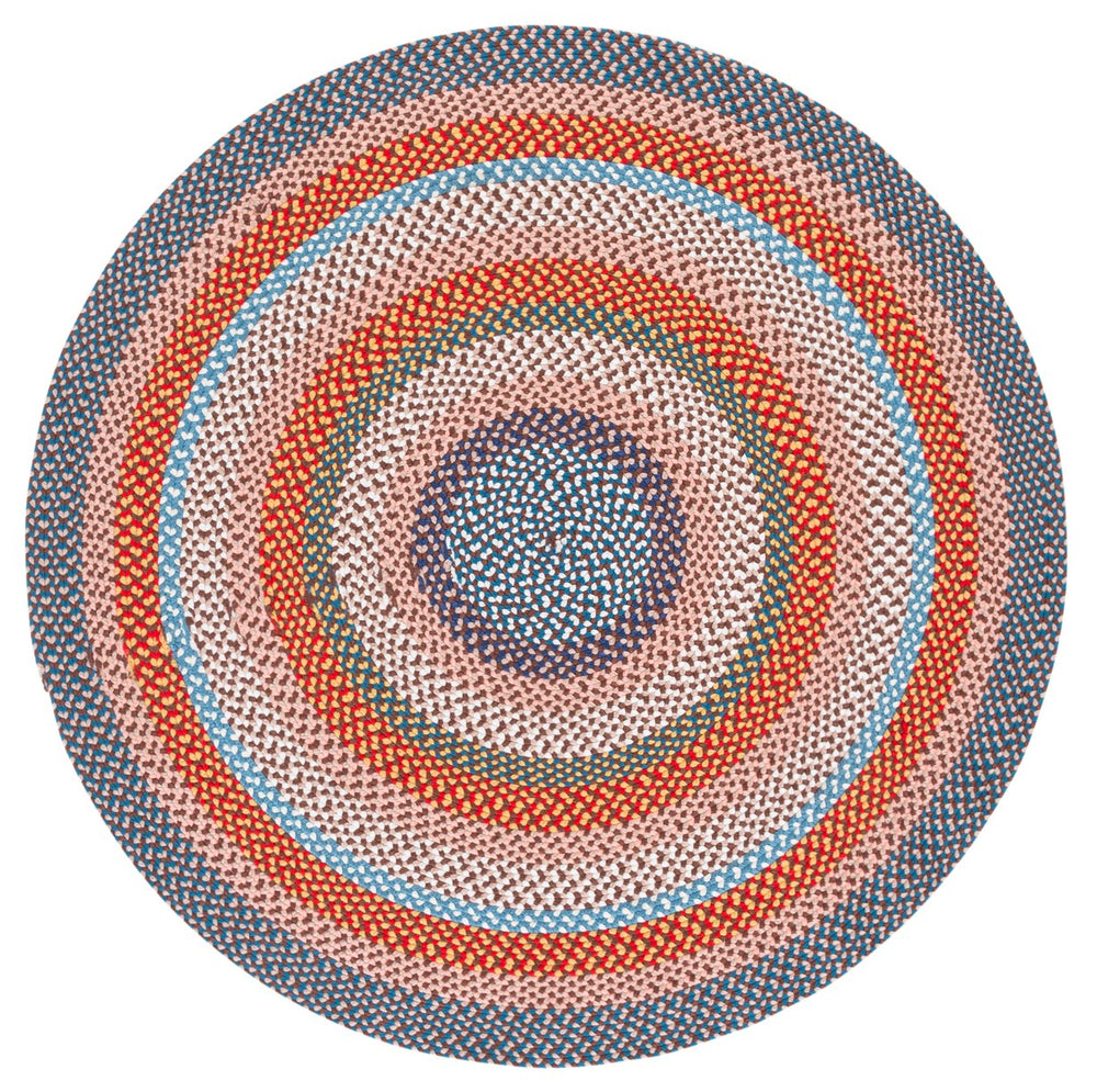 Safavieh Braided Hand-woven Runner Rug In Warm Rust And Multi Colors For Indoor Or Outdoor Decor Elegance Rust ,Multi Polypropylene Pile Bra270p-5r