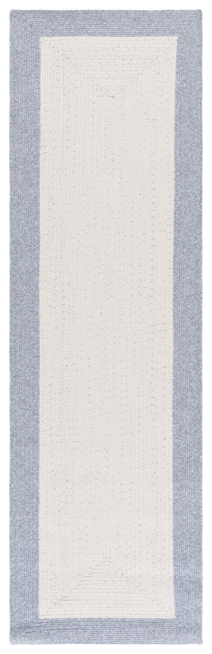 Safavieh Braided Area Rug - Elegant Ivory And Grey Runner For Indoor/Outdoor Spaces, Washable Design Ivory ,Grey Polypropylene Pile Bra281a-28