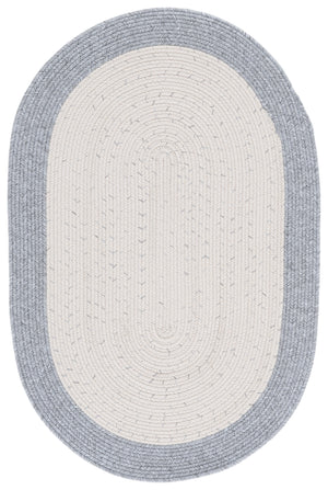 Safavieh Braided Indoor Outdoor Area Rug - Hand Woven Polypropylene, Washable, Durable & Versatile Design Ivory ,Grey Polypropylene Pile Bra281a-6