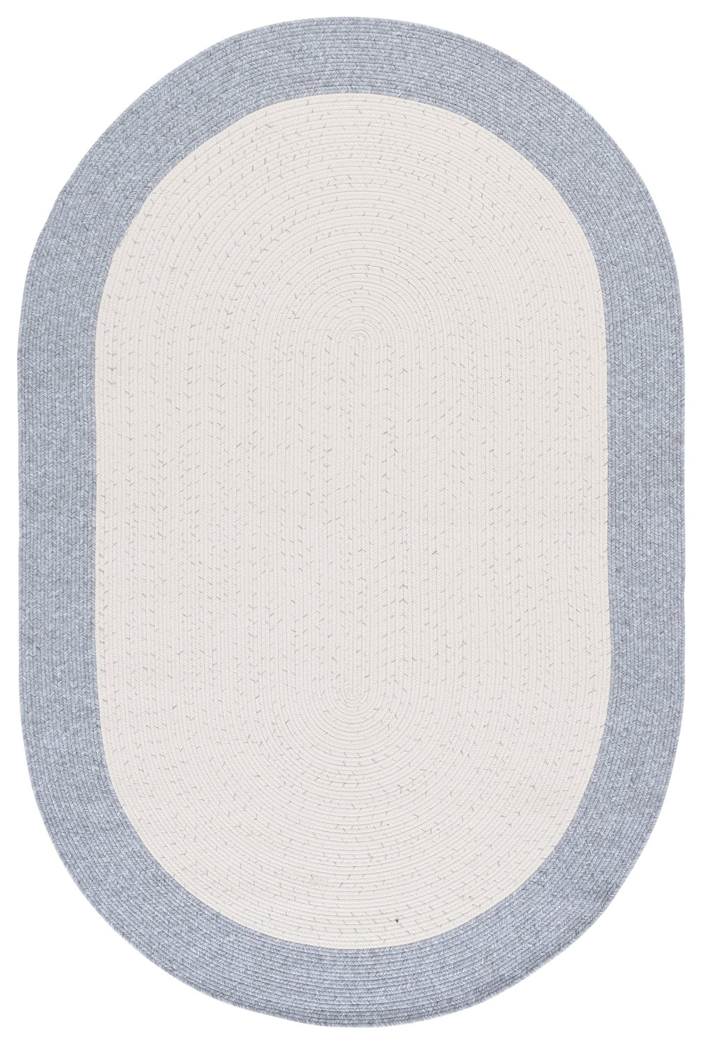 Safavieh Braided Handwoven 2'X4' Ivory & Grey Rug - Low-Profile Polypropylene Indoor/Outdoor Accent, Washable BRA281A-24HM