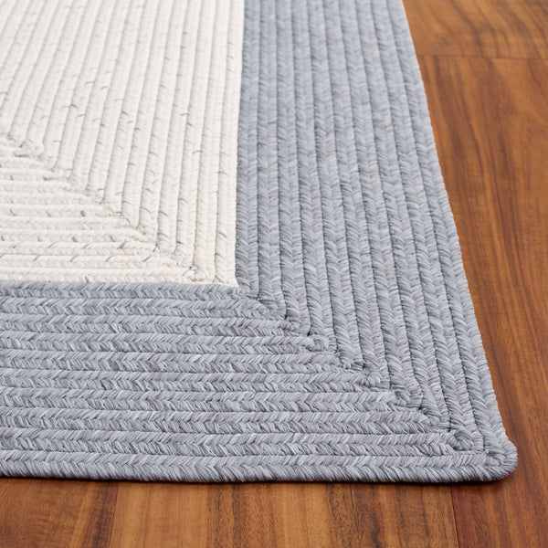 Safavieh Braided Area Rug - Elegant Ivory And Grey Runner For Indoor/Outdoor Spaces, Washable Design Ivory ,Grey Polypropylene Pile Bra281a-5