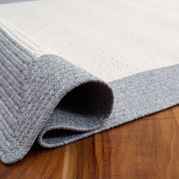 Safavieh Braided Indoor Outdoor Area Rug - Hand Woven Polypropylene, Washable, Durable & Versatile Design Ivory ,Grey Polypropylene Pile Bra281a-6