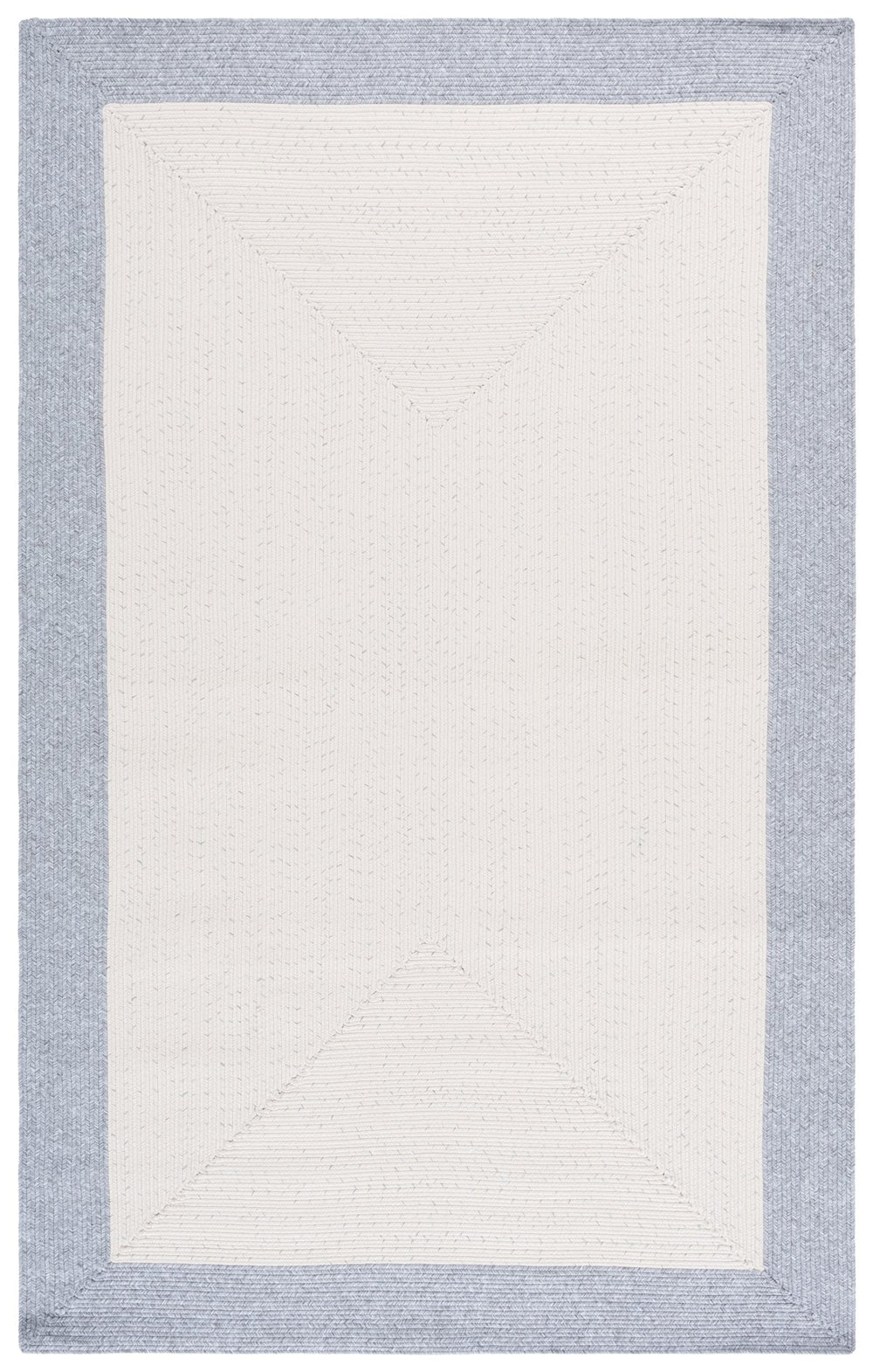 Safavieh Braided Area Rug - Elegant Ivory And Grey Runner For Indoor/Outdoor Spaces, Washable Design Ivory ,Grey Polypropylene Pile Bra281a-5