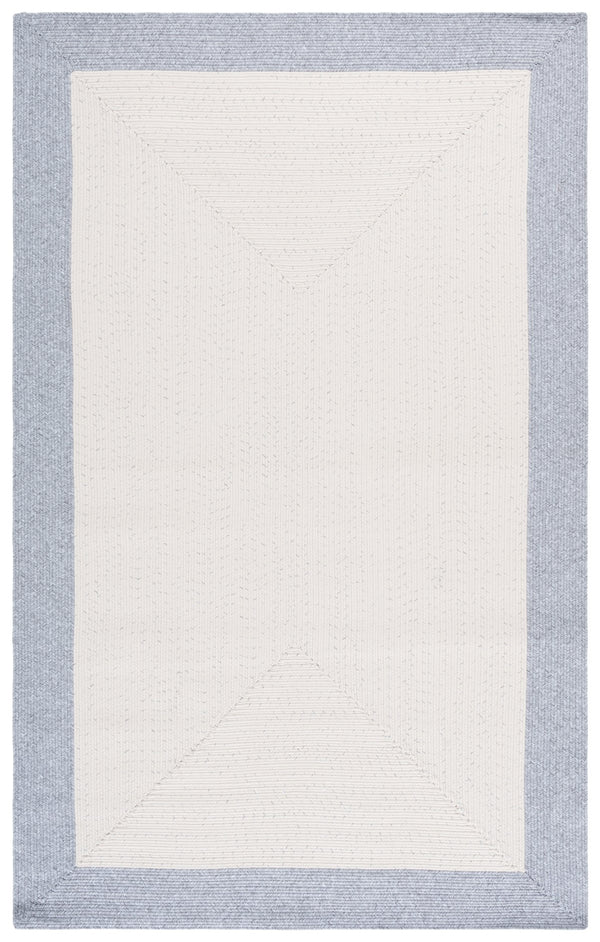 Safavieh Braided Area Rug - Elegant Ivory And Grey Runner For Indoor/Outdoor Spaces, Washable Design Ivory ,Grey Polypropylene Pile Bra281a-5