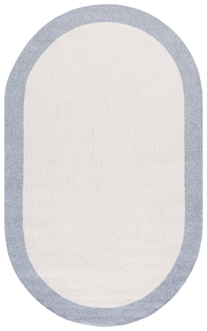 Safavieh Braided Area Rug - Elegant Ivory And Grey Runner For Indoor/Outdoor Spaces, Washable Design Ivory ,Grey Polypropylene Pile Bra281a-5ov