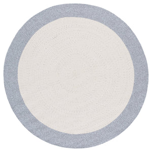Safavieh Braided Handwoven 2'X4' Ivory & Grey Rug - Low-Profile Polypropylene Indoor/Outdoor Accent, Washable BRA281A-24HM