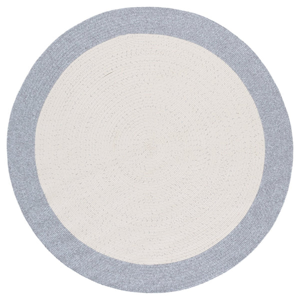 Safavieh Braided Handwoven 2'X4' Ivory & Grey Rug - Low-Profile Polypropylene Indoor/Outdoor Accent, Washable BRA281A-24HM
