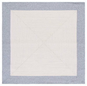 Safavieh Braided Handwoven 2'X4' Ivory & Grey Rug - Low-Profile Polypropylene Indoor/Outdoor Accent, Washable BRA281A-24HM