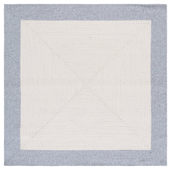 Safavieh Braided Handwoven 2'X4' Ivory & Grey Rug - Low-Profile Polypropylene Indoor/Outdoor Accent, Washable BRA281A-24HM