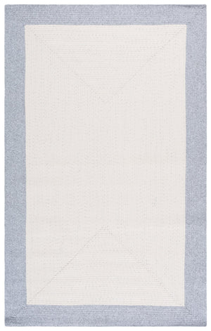 Safavieh Braided Handwoven 2'X4' Ivory & Grey Rug - Low-Profile Polypropylene Indoor/Outdoor Accent, Washable BRA281A-24HM