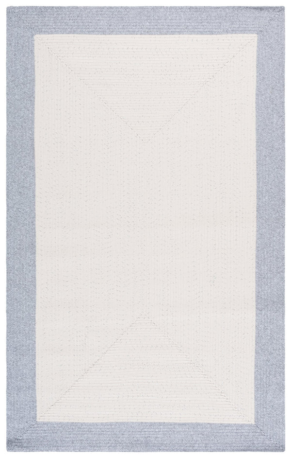 Safavieh Braided Handwoven 2'X4' Ivory & Grey Rug - Low-Profile Polypropylene Indoor/Outdoor Accent, Washable BRA281A-24HM