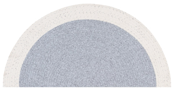 Safavieh Braided Indoor Outdoor Area Rug - Hand Woven Polypropylene, Washable, Durable & Versatile Design Grey ,Ivory Polypropylene Pile Bra281f-4