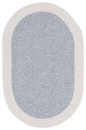 Safavieh Braided Indoor Outdoor Area Rug - Hand Woven Polypropylene, Washable, Durable & Versatile Design Grey ,Ivory Polypropylene Pile Bra281f-4