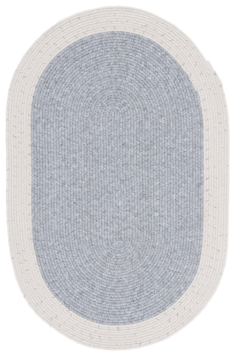 Safavieh Braided 281F Grey/Ivory 2'X4' Low-Profile Indoor/Outdoor Rug – Durable Polypropylene, Washable, Versatile BRA281F-24HM