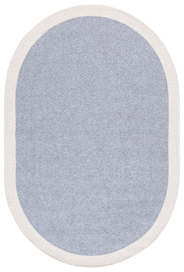 Safavieh Braided Area Rug - Elegant Ivory And Grey Runner For Indoor/Outdoor Spaces, Washable Design Grey ,Ivory Polypropylene Pile Bra281f-4ov