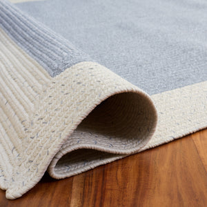 Safavieh Braided Indoor Outdoor Area Rug - Hand Woven Polypropylene, Washable, Durable & Versatile Design Grey ,Ivory Polypropylene Pile Bra281f-4