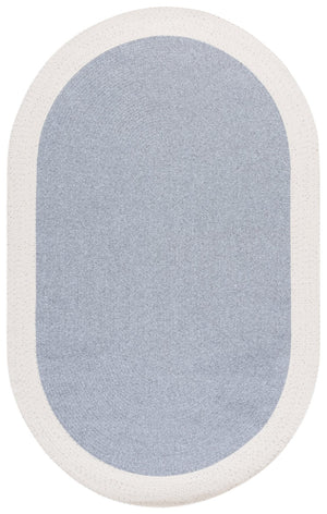 Safavieh Braided Area Rug - Elegant Ivory And Grey Runner For Indoor/Outdoor Spaces, Washable Design Grey ,Ivory Polypropylene Pile Bra281f-5ov