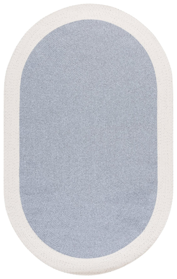 Safavieh Braided Area Rug - Elegant Ivory And Grey Runner For Indoor/Outdoor Spaces, Washable Design Grey ,Ivory Polypropylene Pile Bra281f-5ov