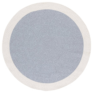 Safavieh Braided Area Rug - Elegant Ivory And Grey Runner For Indoor/Outdoor Spaces, Washable Design Grey ,Ivory Polypropylene Pile Bra281f-5r