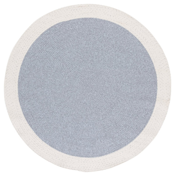 Safavieh Braided Area Rug - Elegant Ivory And Grey Runner For Indoor/Outdoor Spaces, Washable Design Grey ,Ivory Polypropylene Pile Bra281f-5r