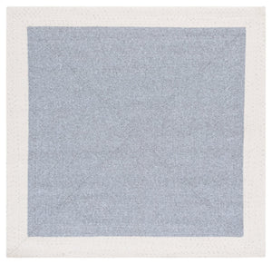 Safavieh Braided Area Rug - Elegant Ivory And Grey Runner For Indoor/Outdoor Spaces, Washable Design Grey ,Ivory Polypropylene Pile Bra281f-5sq