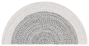 Safavieh Braided Indoor Outdoor Area Rug - Hand Woven Polypropylene, Washable, Durable & Versatile Design Ivory ,Grey Black Polypropylene Pile Bra281g-2