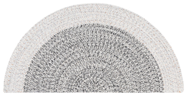 Safavieh Braided Indoor Outdoor Area Rug - Hand Woven Polypropylene, Washable, Durable & Versatile Design Ivory ,Grey Black Polypropylene Pile Bra281g-2