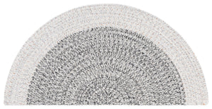 Safavieh Braided Hand‑Woven 2X4 Ivory & Grey-Black Indoor/Outdoor Accent Rug, Low-Profile Durable Polypropylene BRA281G-24HM