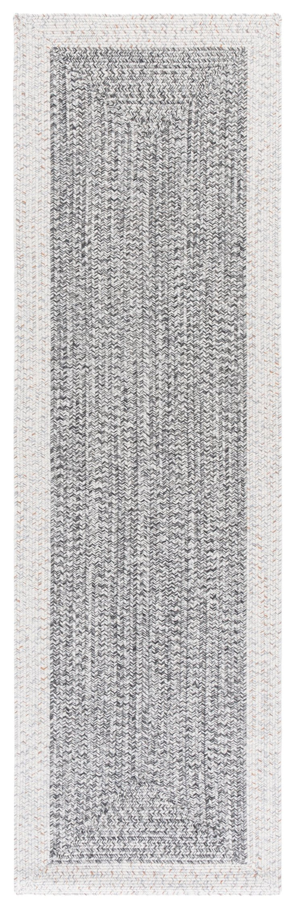 Safavieh Braided Area Rug - Elegant Ivory And Grey Runner For Indoor/Outdoor Spaces, Washable Design Ivory ,Grey Black Polypropylene Pile Bra281g-28