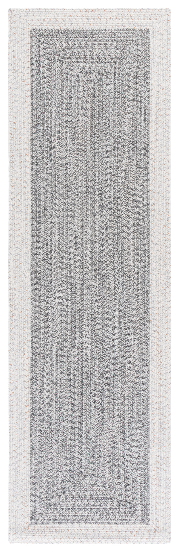 Safavieh Braided Indoor Outdoor Area Rug - Hand Woven Polypropylene, Washable, Durable & Versatile Design Ivory ,Grey Black Polypropylene Pile Bra281g-2