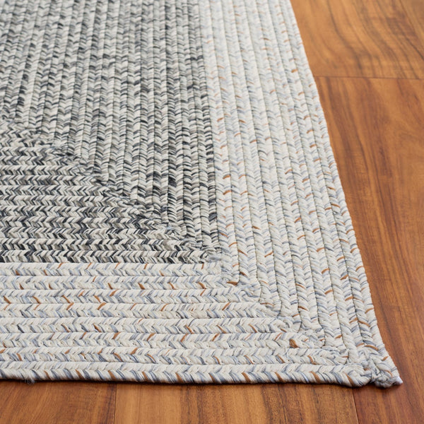 Safavieh Braided Area Rug - Elegant Ivory And Grey Runner For Indoor/Outdoor Spaces, Washable Design Ivory ,Grey Black Polypropylene Pile Bra281g-5