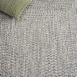 Safavieh Braided Area Rug - Elegant Ivory And Grey Runner For Indoor/Outdoor Spaces, Washable Design Ivory ,Grey Black Polypropylene Pile Bra281g-5