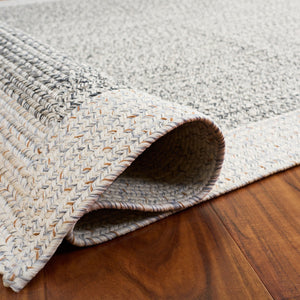 Safavieh Braided Area Rug - Elegant Ivory And Grey Runner For Indoor/Outdoor Spaces, Washable Design Ivory ,Grey Black Polypropylene Pile Bra281g-5