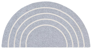 Safavieh Braided Area Rug - Elegant Hand Woven Design For Indoor/Outdoor Spaces, Washable & Stylish Home Decor Light Grey ,Ivory Polypropylene Pile Bra282f-3