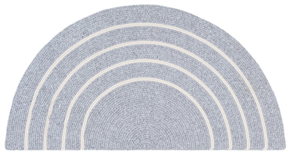 Safavieh Braided Area Rug - Elegant Hand Woven Design For Indoor/Outdoor Spaces, Washable & Stylish Home Decor Light Grey ,Ivory Polypropylene Pile Bra282f-3