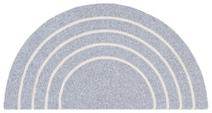 Safavieh Braided Handwoven 2X4 Light Grey Ivory Accent Rug — Durable Polypropylene, Stain-Resistant, Washable, Indoor/Outdoor BRA282F-24HM
