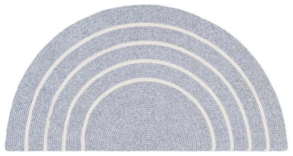 Safavieh Braided Handwoven 2X4 Light Grey Ivory Accent Rug — Durable Polypropylene, Stain-Resistant, Washable, Indoor/Outdoor BRA282F-24HM