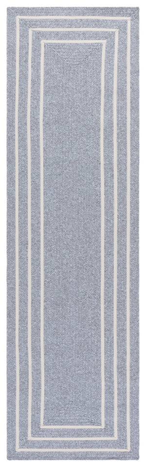Safavieh Braided Runner Rug - Elegant Hand-woven Design For Indoor/Outdoor Comfort And Style In Any Space Light Grey ,Ivory Polypropylene Pile Bra282f-28