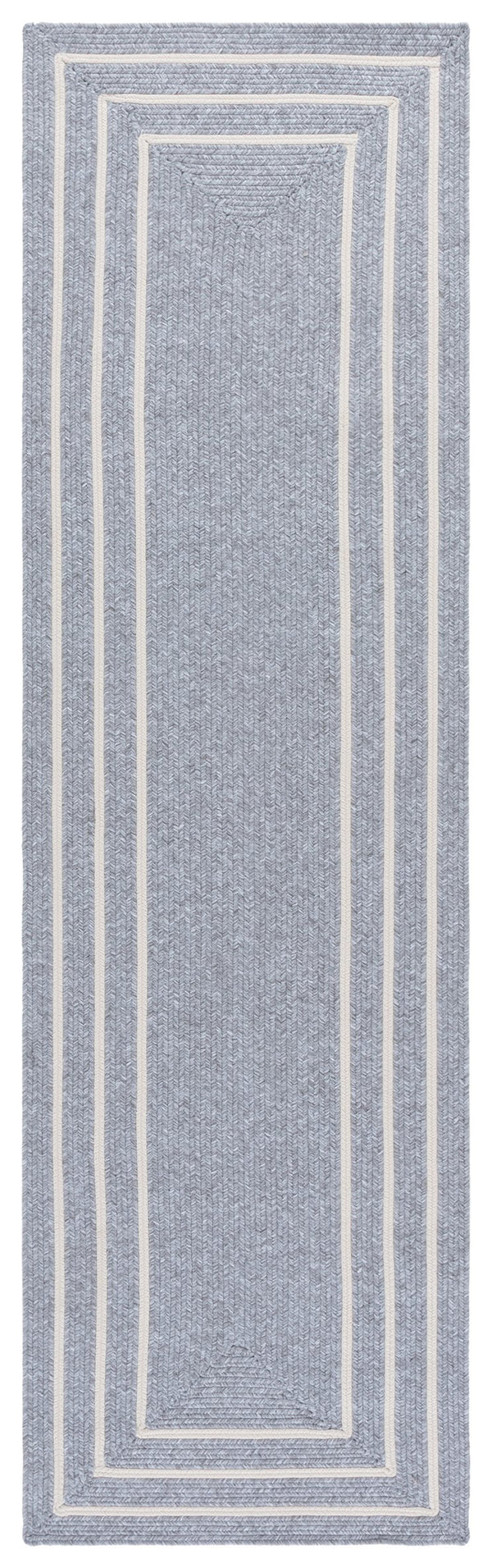 Safavieh Braided Runner Rug - Elegant Hand-woven Design For Indoor/Outdoor Comfort And Style In Any Space Light Grey ,Ivory Polypropylene Pile Bra282f-28