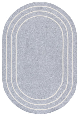 Safavieh Braided Runner Rug - Elegant Hand-woven Design For Indoor/Outdoor Comfort And Style In Any Space Light Grey ,Ivory Polypropylene Pile Bra282f-4ov