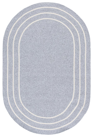 Safavieh Braided Handwoven 2X4 Light Grey Ivory Accent Rug — Durable Polypropylene, Stain-Resistant, Washable, Indoor/Outdoor BRA282F-24HM