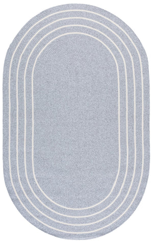 Safavieh Braided Runner Rug - Elegant Hand-woven Design For Indoor/Outdoor Comfort And Style In Any Space Light Grey ,Ivory Polypropylene Pile Bra282f-5ov