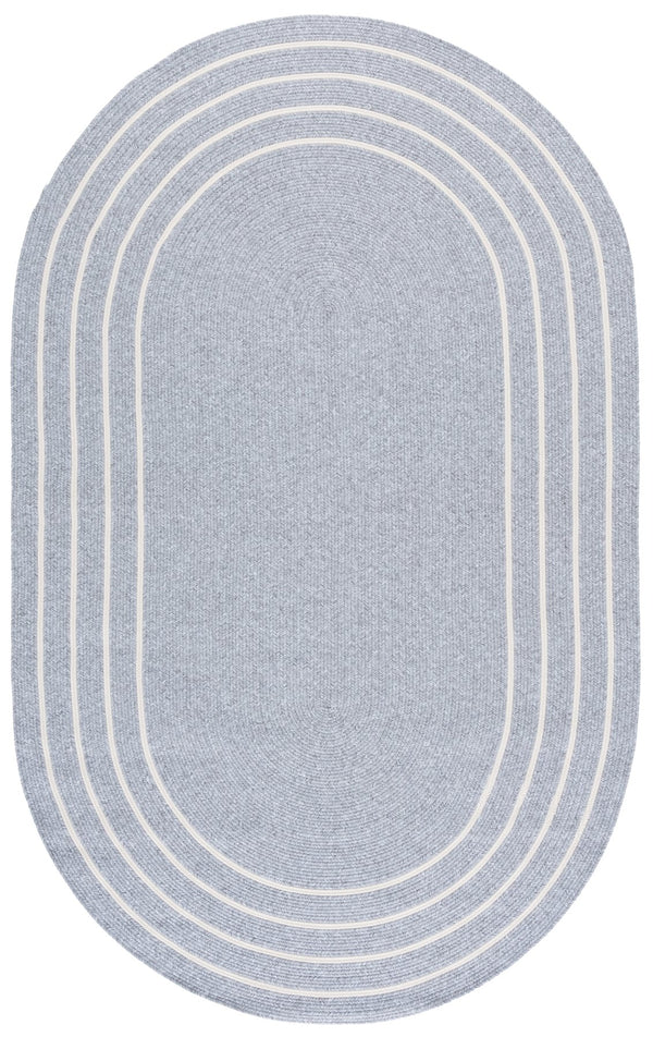 Safavieh Braided Runner Rug - Elegant Hand-woven Design For Indoor/Outdoor Comfort And Style In Any Space Light Grey ,Ivory Polypropylene Pile Bra282f-5ov