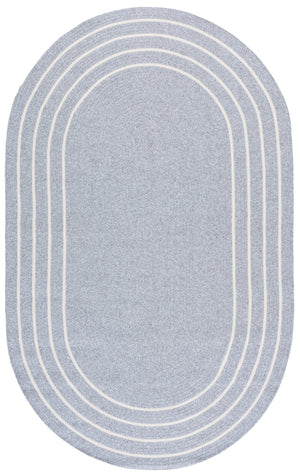 Safavieh Braided Handwoven 2X4 Light Grey Ivory Accent Rug — Durable Polypropylene, Stain-Resistant, Washable, Indoor/Outdoor BRA282F-24HM
