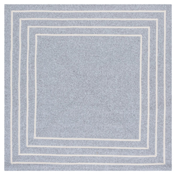 Safavieh Braided Runner Rug - Elegant Hand-woven Design For Indoor/Outdoor Comfort And Style In Any Space Light Grey ,Ivory Polypropylene Pile Bra282f-5sq