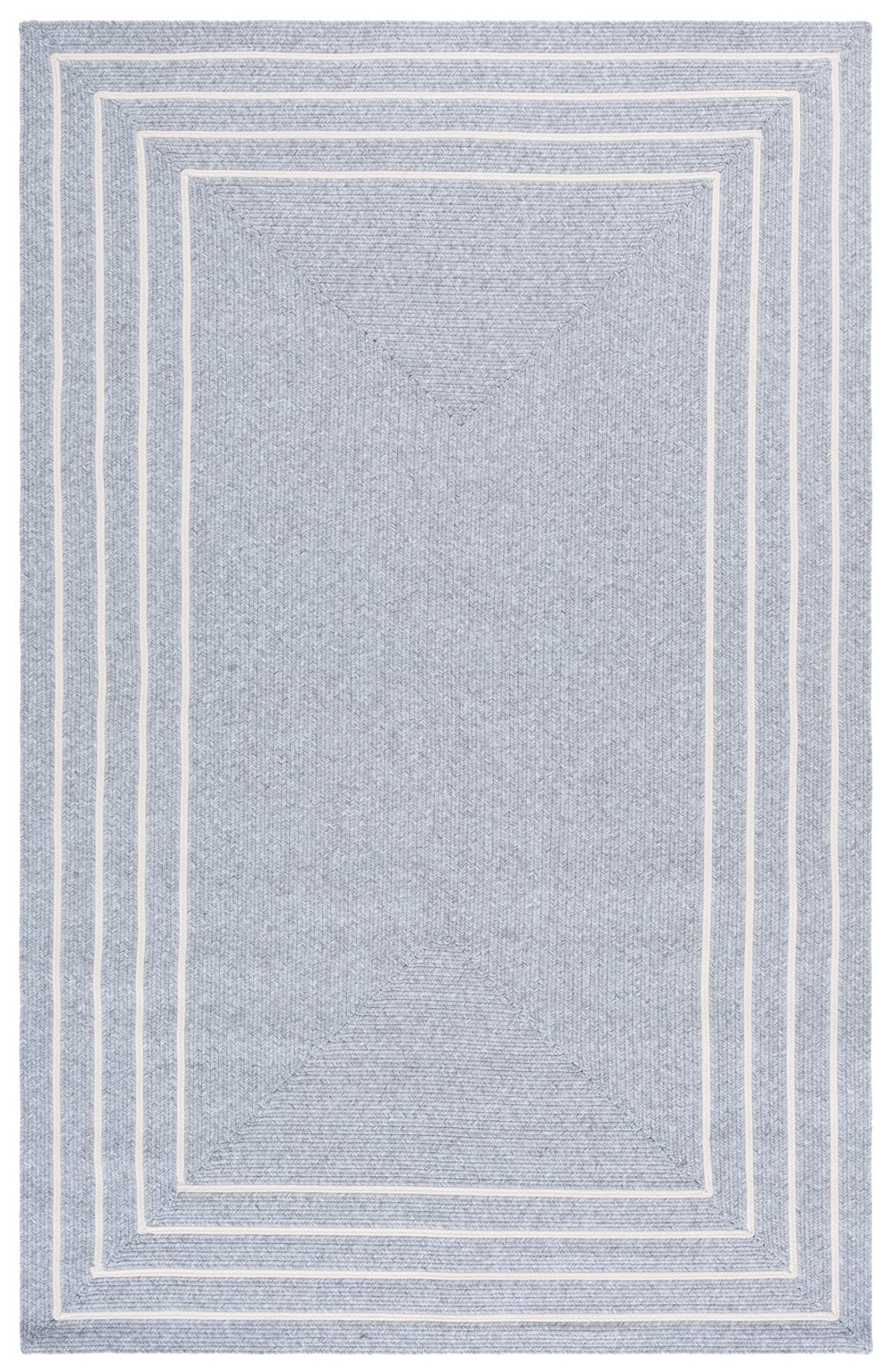 Safavieh Braided Handwoven 2X4 Light Grey Ivory Accent Rug — Durable Polypropylene, Stain-Resistant, Washable, Indoor/Outdoor BRA282F-24HM