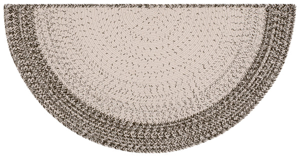 Safavieh Braided Low-Profile Handwoven Rug In Ivory & Grey — Durable Polypropylene, Indoor/Outdoor Elegance 6'-0" x 9'-0" BRA283A-6