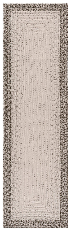 Safavieh Braided Low-Profile Handwoven Rug In Ivory & Grey — Durable Polypropylene, Indoor/Outdoor Elegance 6'-0" x 9'-0" BRA283A-6